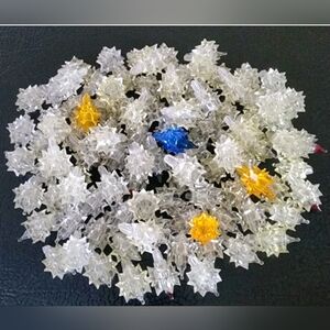 Christmas Starburst Atomic light bulb Covers Reflector Lucite Lot of 101 Vintage